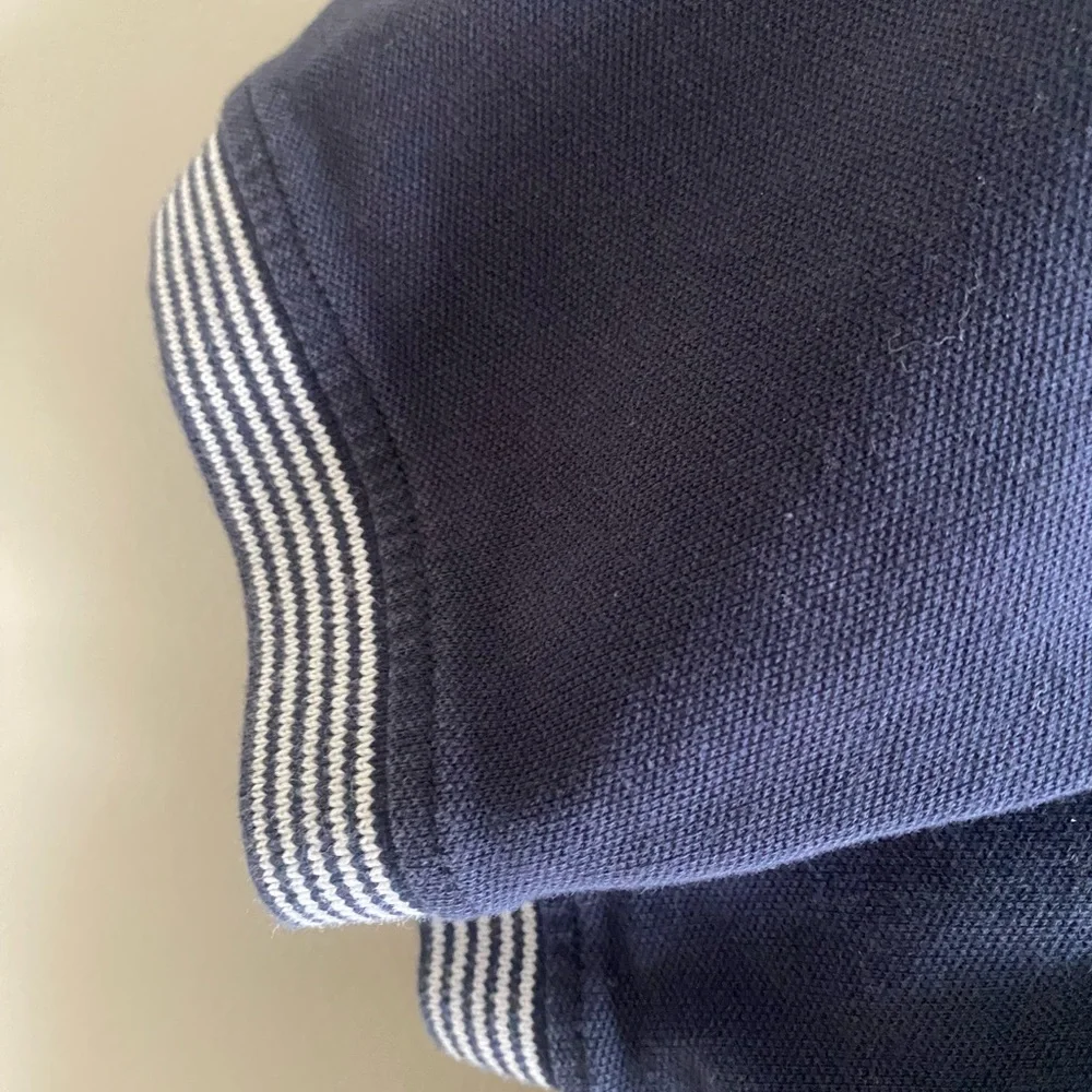 La Bottega Abbigliamento Polo‎ Shirt Mens L Navy Blue Italy Golf Nautical Preppy - Picture 5 of 9
